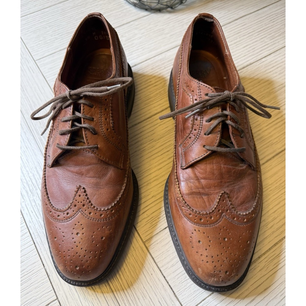 Sperry Top-Sider Mens Dress Casuals Wingtip Oxford Brown Lace Up Shoes Sz 9.5‎ M
